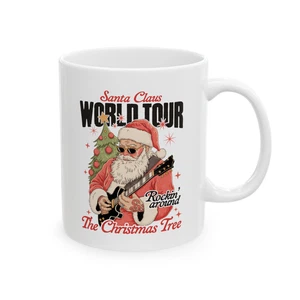 Weihnachtsmann Weltreise Tasse Rockin Around Weihnachtsbaum Kaffeetasse Urlaub - Bild 1 von 5