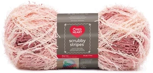 Red Heart Scrubby Stripes Yarn-Peachy E833S-122 - Picture 1 of 2