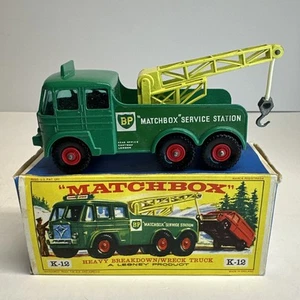 Matchbox King Size K-12 Heavy Breakdown Wreck Truck/BP Service Station - Picture 1 of 23
