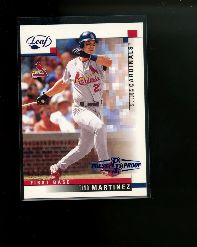 Leaf Press Proof 2003 azul #249 Tino Martínez #d 28/50 Foto 1 de 1