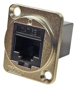 CLIFF ELECTRONIC - Connecteur RJ45 pour panneau, cadre XLR métallique argent - Afbeelding 1 van 2