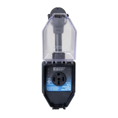 50 Amp Portable RV Smart Surge Protector With Cover (1 MIN), SSP-50XL - Image 1 of 4