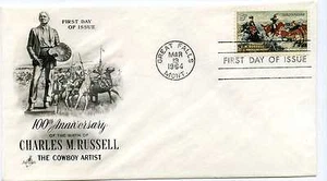 1243 Charles M. Russell, ArtCraft, FDC - Imagen 1 de 1