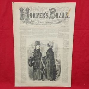 Harpers Bazar December 13 1879 vol 12 issue 50 Ephemera - Picture 1 of 20