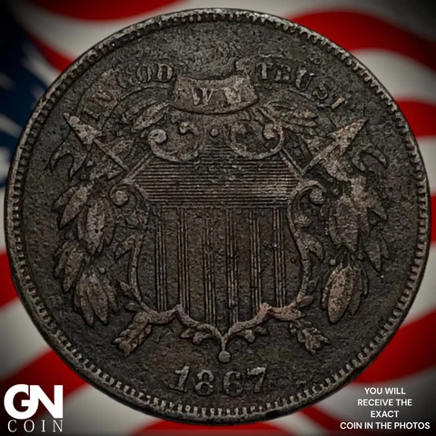 1867 2 Cent Piece  Q4936 Cover