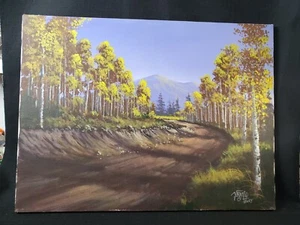 PBS Art Teacher Jerry Yarnell Signed Acrylic On Canvas "Aspen Scone" Study - Picture 1 of 7