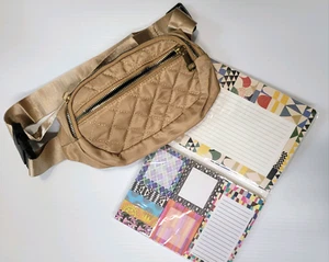 Gold Color Cross-Body or Waist Bag for Women with 480 Design Patterns Stickies - Picture 1 of 4