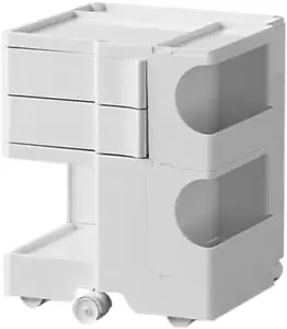 Side Table, Nightstand with 5 Drawers, 360° Movable Rotating Storage End Table 7 - Picture 1 of 1