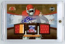 2007 UD NFL Artifacts Larry Johnson Game Used Shield Triple Patch Auto True 1/1