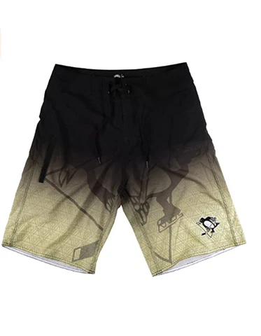 KLEW NHL Men's Pittsburgh Penguins Gradient Board Shorts Cover