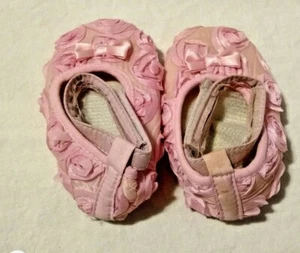 Gr. 2 Kleinkind Slipper Markenlos Rosa Blumen - Bild 1 von 4