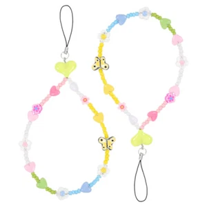 2 szt. Łańcuszek na telefon komórkowy Miss Bead Strap Charm Koraliki Smycze dla kobiet - Zdjęcie 1 z 12