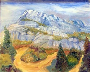 Ölgemälde Original Provence Frankreich Mt Ste-Victoire 16x20 signiert David Camardo - Bild 1 von 1