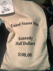 Rare Original $100 Bag of 2002 P and D Kennedy Half Dollars