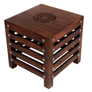 Handmade wooden stool, hand carved, coffee stool, showpiece, for sitting - Picture 1 of 5