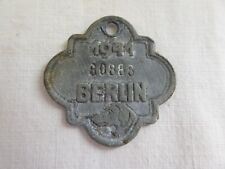 plaque médaille 1941 Berlin 