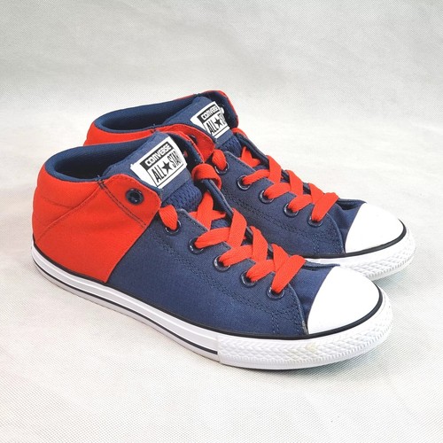 Scarpe da skateboard Converse All Star Junior basket colorblock blu rosso taglia 5