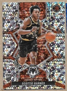 2021-22 Mosaic Fast Break Scottie Barnes RC Variation Disco Prizm SP Raptors - Picture 1 of 2