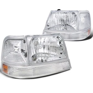 Fit 1998-2000 Ford Ranger Chrome Pair HeadLights Lamps Assembly L+R 6Pcs NEW SET - Bild 1 von 5