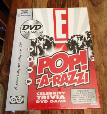 POP-A-RAZZI CELEBRITY TRIVIA DVD GAME NEW & SEALED PARKER 2005  - Image 1 of 3