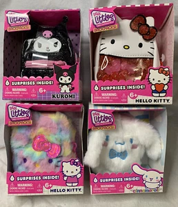 Sanrio Real Littles Backpacks Bundle - Kuromi, Cinnamoroll, 2 Hello Kitty - NEW