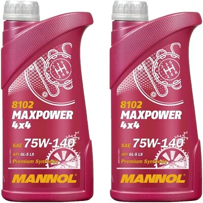 2L MANNOL SAE 75W-140 GL-5 MAXPOWER GETRIEBEÖL ACHSÖL LS LIMITED MAN342 MIL-L