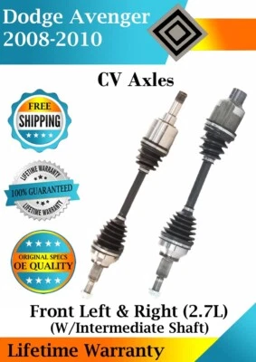 Nuevos ejes CV delanteros OE para Dodge Avenger 2008-2010 2,7 L garantía de por vida Foto 1 de 4