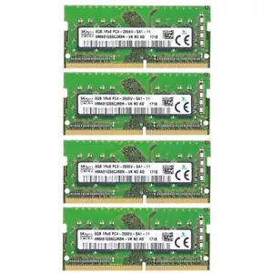 Hynix 32GB 4X8GB DDR4 2666MHz PC4-21300 1RX8 SODIMM Memory Ram HMA81GS6CJR8N-VK - Picture 1 of 6