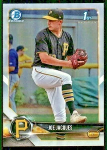 2018 BOWMAN DRAFT CHROME 1ST BASE REFRACTOR BDC-24 JOE JACQUES PIRATES - Picture 1 of 2