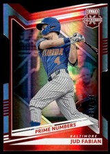 2022 Panini Elite Extra Edition Die Cut Red Prime Numbers Jud Fabian 041/134