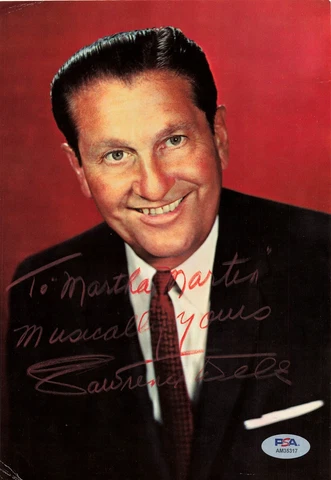 Lawrence Welk Accordionist Signed Autograph 6.75 x 9.75 Photo PSA DNA Cover