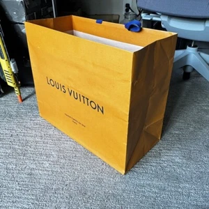 LOUIS VUITTON Gift Shopping Tote Bag EXTRA LARGE XL 23x18x10 Orange AUTHENTIC - Picture 1 of 11
