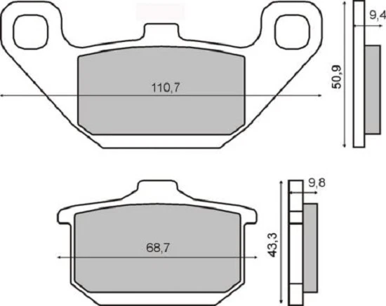 FRONT BRAKE PADS KAWASAKI VN 750 VULCAN 1993 1994 RMS 225101490 - Image 1 of 1