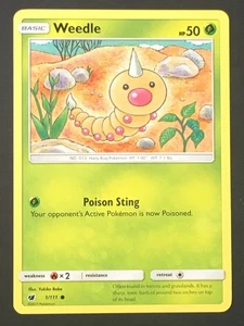 Pokemon TCG Weedle 1/111 Regular Common SM Crimson Invasion MP - Bild 1 von 3