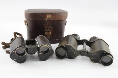 C P Goerz Trieder Binocule & Ross SPB Power 10 Binoculars Mechanically Working - Image 1 of 4