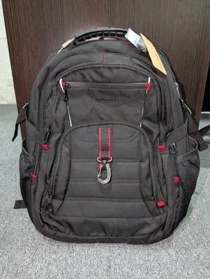 Mochila de viaje para computadora portátil KROSER de 18,4 pulgadas elegante negra universitaria Foto 1 de 4