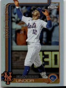 2025 Topps Chrome Francisco Lindor Image Variation - Picture 1 of 2