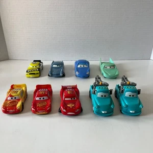 LOT OF 9 Disney Pixar CARS Movie Diecast & Plastic Cars Trucks Vehicles Toys - Picture 1 of 15
