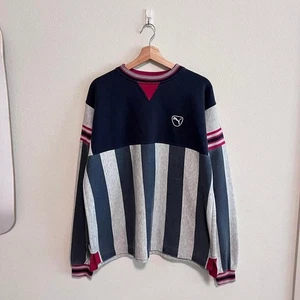 Vintage Puma Fußball gestreift Rundhalsausschnitt Retro Sportswear Monterrey Größe Medium 90er - Bild 1 von 5