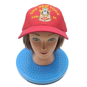 Sombrero ROJO Acrílico 6 Paneles "USS NEW YORK" LPD 21 "NUNCA OLVIDES" Gorra, Ajustable - Imagen 1 de 6