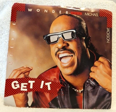 Stevie Wonder & Michael Jackson – Get It -1988 Motown Funk 7" 45 Single - NM/VG+ - Image 1 of 4