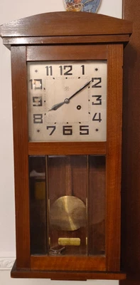 ANTICO OROLOGIO A PENDOLO Junghans A CORDA inizi 900 - Immagine 1 di 4