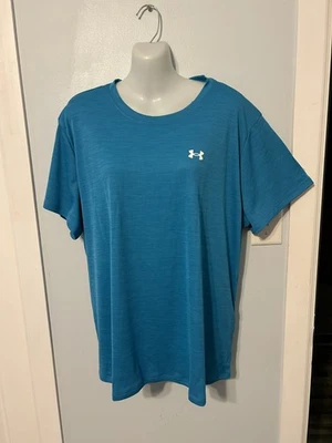 NWT Women's Under Armour Blue Top/Tee with Short Sleeves   Plus Size 2XL/2TG/2EG - Image 1 of 3