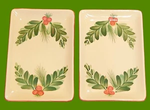 2 Southern Living at Home Gail Pittman CHRISTMAS MEMORIES Appetizer Plates Trays - Picture 1 of 5
