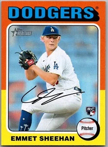2024 Topps Heritage #187 Emmet Sheehan Rookie Los Angeles Dodgers - Picture 1 of 2