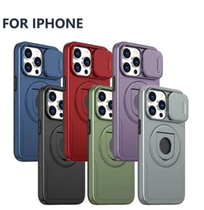 Lens Protection Phone Case Stand Magnetic For Iphone 15 14 13 Pro Max 12 11 X XS - Picture 1 of 8