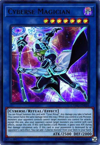 Yu-Gi-Oh Card - CYHO-EN026 - CYBERSE MAGICIAN (common) - NM/Mint - Image 1 of 1