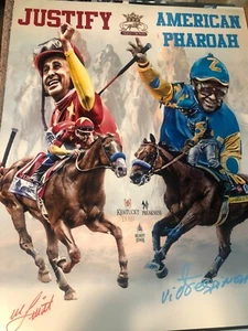 MIKE SMITH & VICTOR ESPINOZA SIGNED TRIPLE CROWN WINNERS CUSTOM 16x20 b - Picture 1 of 1