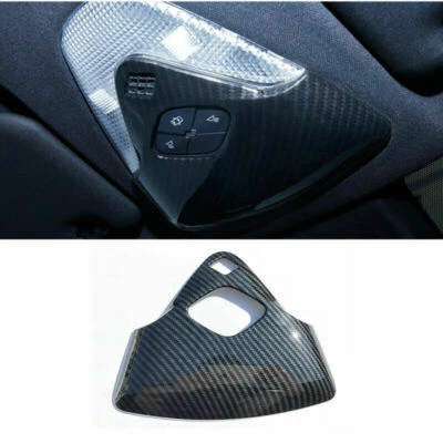 Cubierta de lámpara de luz de lectura delantera de fibra de carbono para Toyota C-HR CHR 2016-2022 Foto 1 de 4