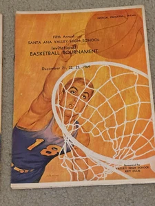 1964 Basketball program Santa Ana Valley High School Invitational - Picture 1 of 2